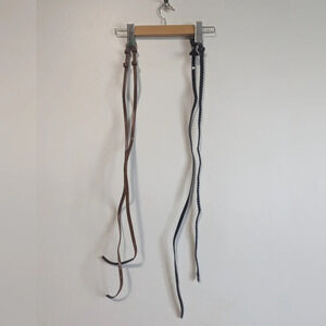 4pc Belt Bundle Lot (2 Brown & 2 Black) -  Braided / Bow EtC